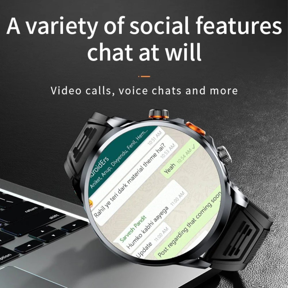 Custom 3GB 32GB/4GB 64GB Full Touch 4G 5G Android Smart Mobile Phone Watch With Camera Wifi GPS Tracking Sim Card Memory Card